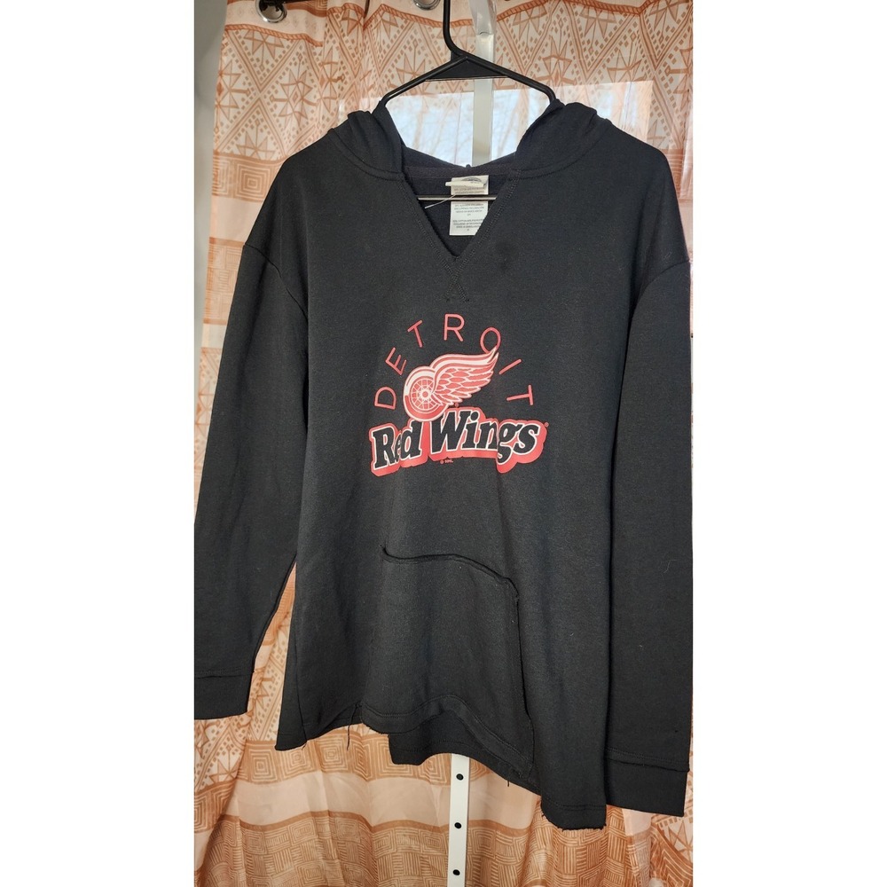NHL Red Wings‎ Distressed Womens Graphic Hoodie Sweatshirt Size Small NWT